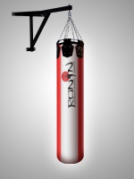 боксерский мешок ronin с подвесом 80 кг 2 м пвх, лоскут