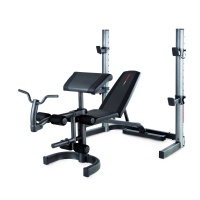 силовая скамья weider pro 490 dc со стойкой