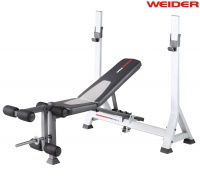 силовая скамья weider pro 350 l со стойкой